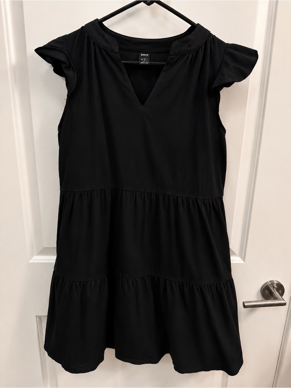 SHEIN Black Dress with Branded Neck Tag